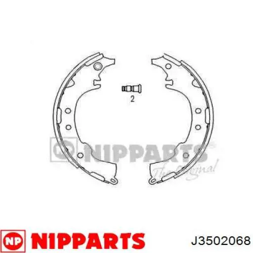 Sapatas do freio traseiras de tambor Nipparts J3502068 preço, a partir de 38,48 USD