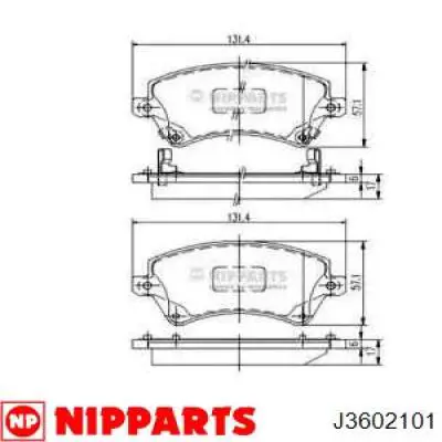 Sapatas do freio dianteiras de disco Nipparts J3602101 preço, a partir de 28,30 USD
