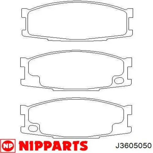 Compre J3605050 Nipparts Sapatas do freio dianteiras de disco