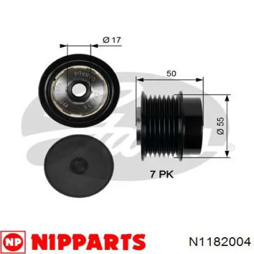 N1182004 Nipparts Polia do gerador