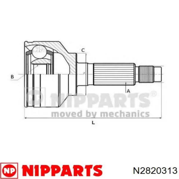 Junta homocinética externa dianteira Nipparts N2820313 preço, a partir de 63,76 USD