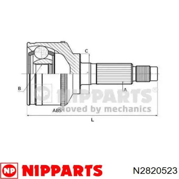 Junta homocinética externa dianteira Nipparts N2820523 preço, a partir de 45,75 USD