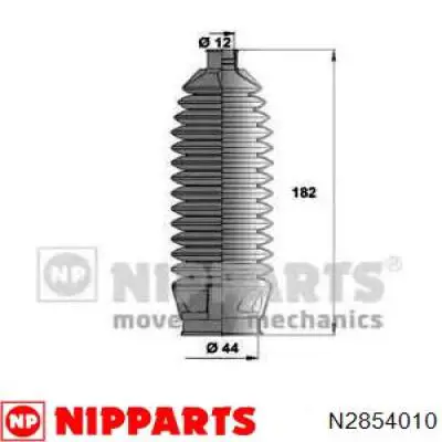 N2854010 Nipparts Bota de proteção do mecanismo de direção (de cremalheira)