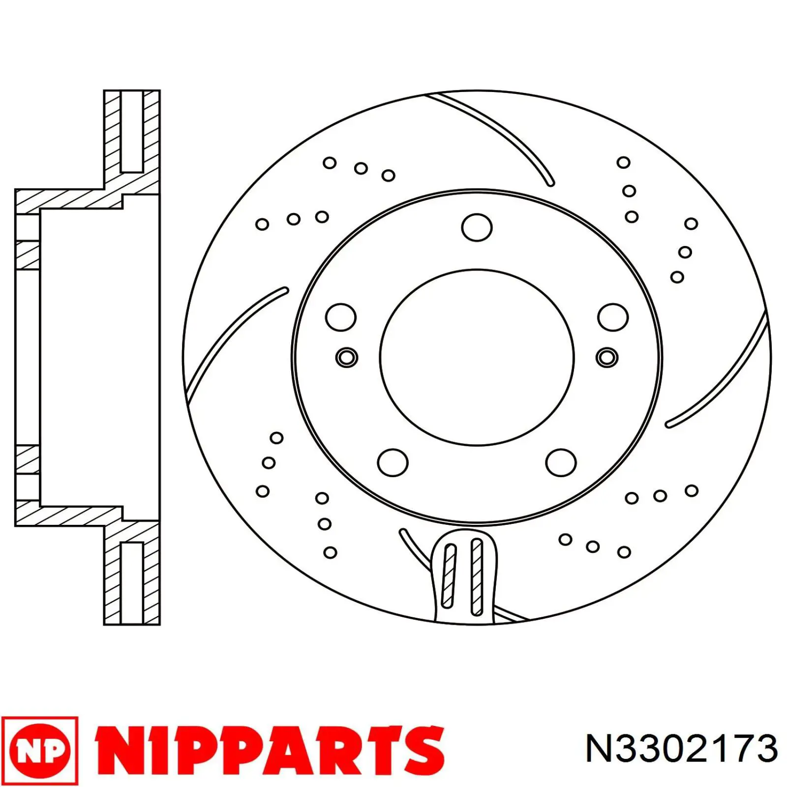 Compre N3302173 Nipparts Disco do freio dianteiro