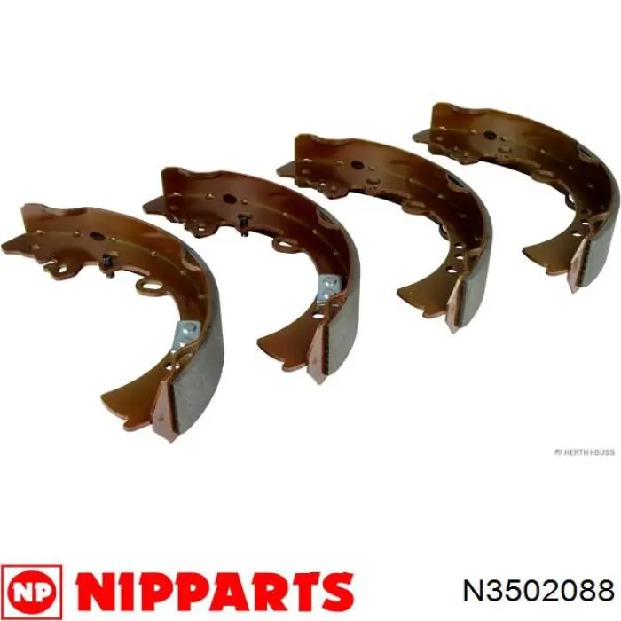 Compre N3502088 Nipparts Sapatas do freio traseiras de tambor