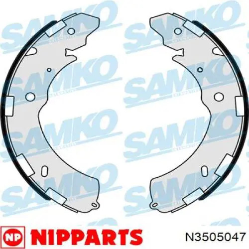 Compre N3505047 Nipparts Sapatas do freio traseiras de tambor