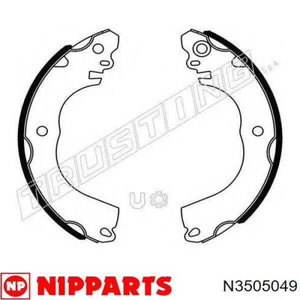 Sapatas do freio traseiras de tambor Nissan/Infiniti 44060ED025 preço, a partir de 30,45 USD