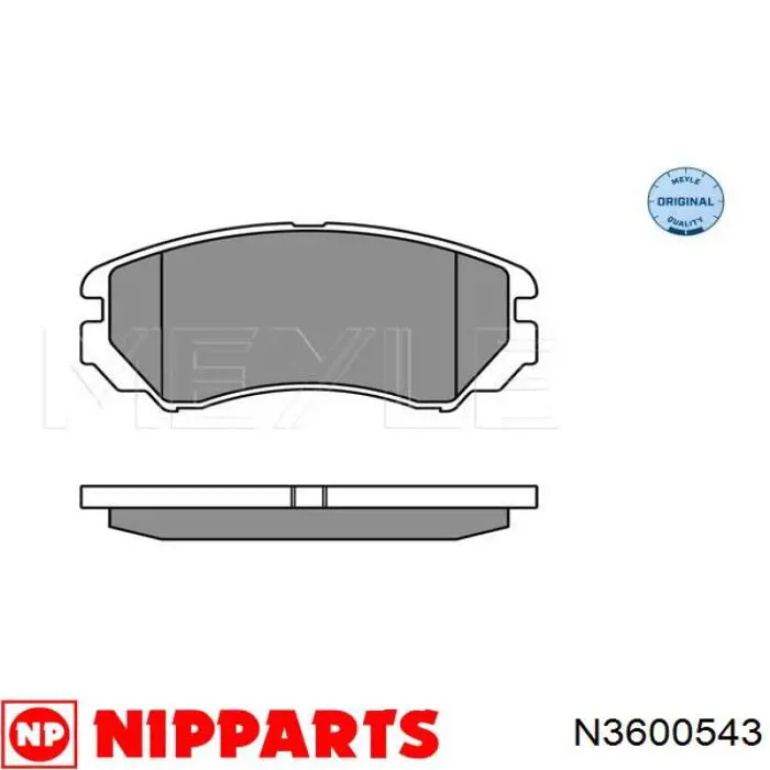 Compre N3600543 Nipparts Sapatas do freio dianteiras de disco