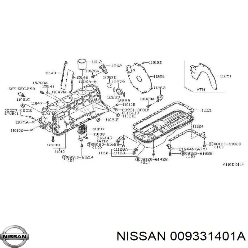 009331401A Nissan/Infiniti Tampão CBC/do bloco de cilindros