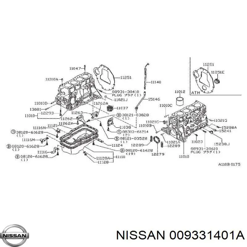 Tampão CBC/do bloco de cilindros Nissan/Infiniti 009331401A preço, a partir de 12,80 USD