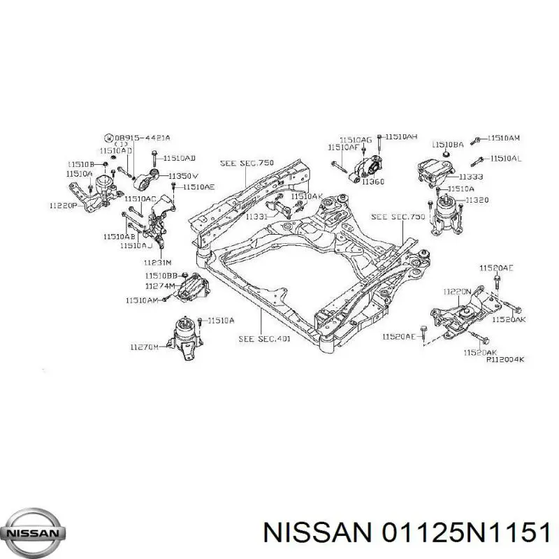  Nissan/Infiniti 01125N1151 preço, a partir de 13,97 USD