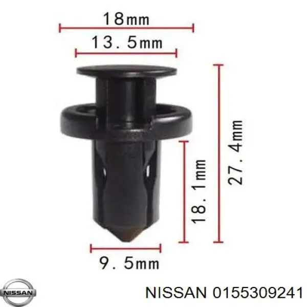Cápsula (prendedor) de fixação do pára-choque dianteiro Renault (RVI) 0155309241 preço, a partir de 1,60 USD