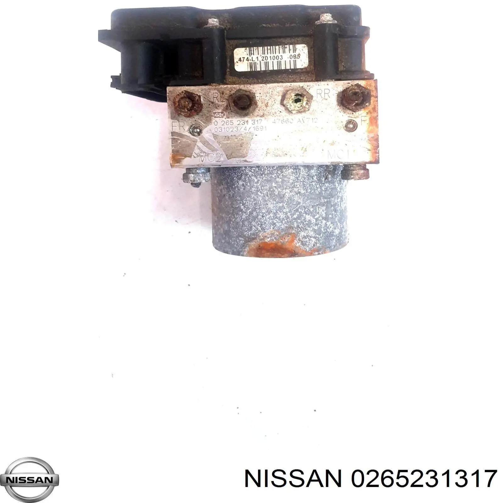 Compre 0265231317 Nissan/Infiniti Unidade hidráulico de controlo ABS