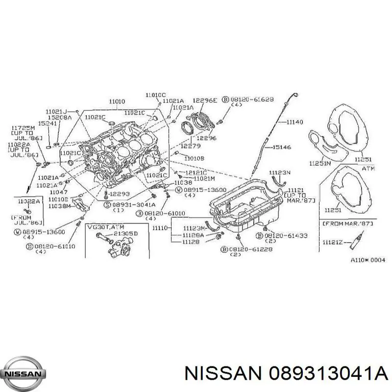  Nissan/Infiniti 089313041A preço, a partir de 10,87 USD