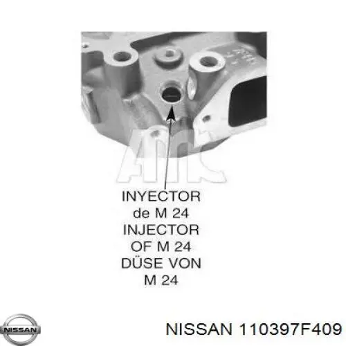 110397F409 Nissan/Infiniti Cabeça de motor (CBC)