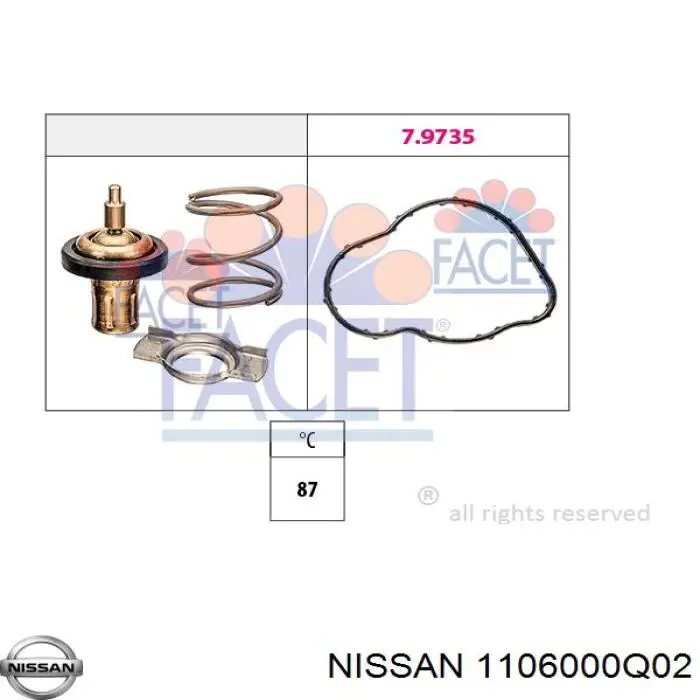 Caixa do termostato Nissan/Infiniti 1106000Q02 preço, a partir de 53,11 USD
