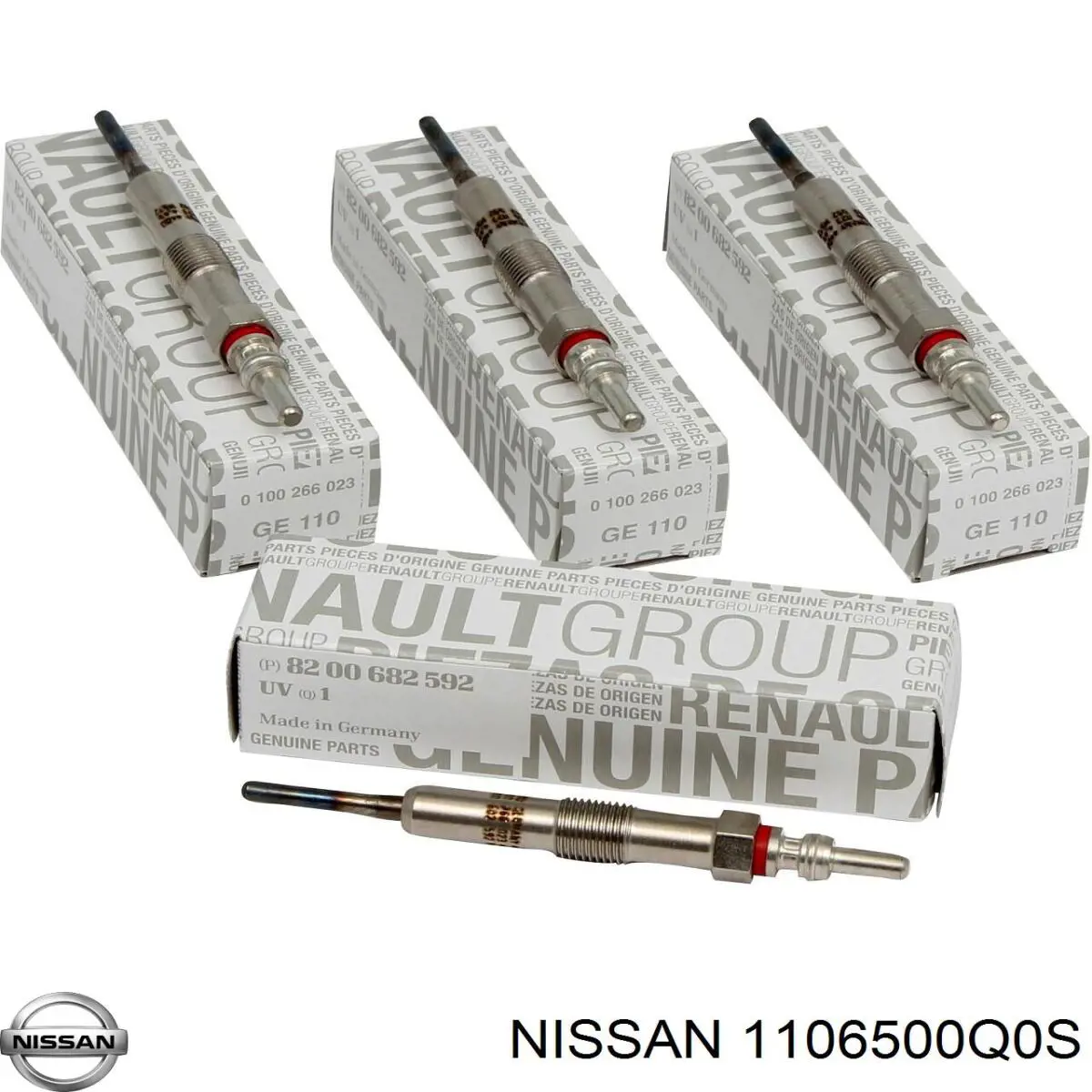 Vela de incandescência Nissan/Infiniti 1106500Q0S