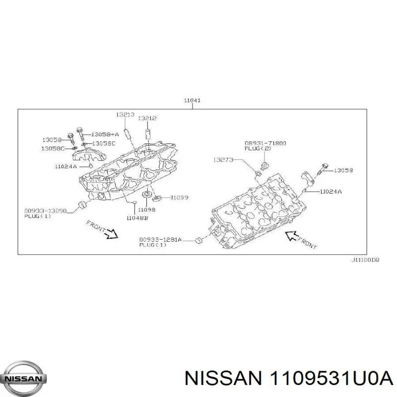 1109531U0A Nissan/Infiniti Vedante anular da cavidade de vela