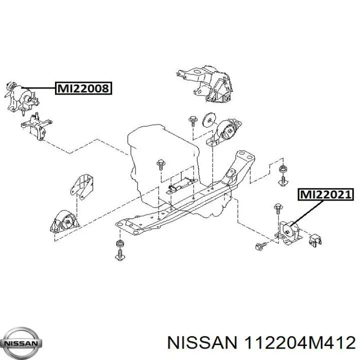 Coxim (suporte) esquerdo de motor Nissan/Infiniti 112204M412 preço, a partir de 26,06 USD