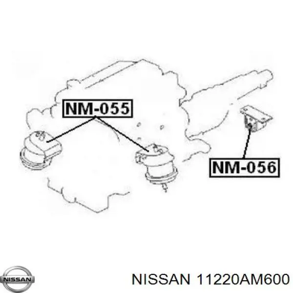 Compre 11220AM600 Nissan/Infiniti Coxim (suporte) esquerdo/direito de motor