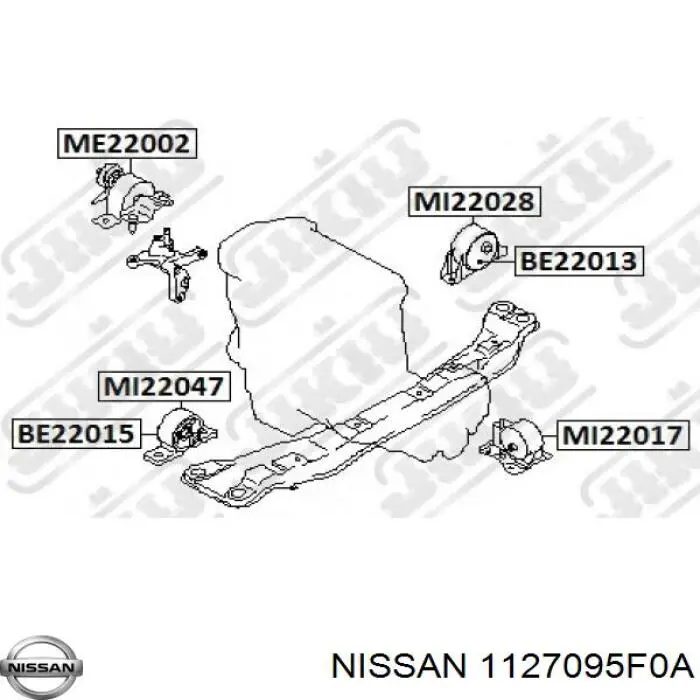 Coxim (suporte) dianteiro de motor Nissan/Infiniti 1127095F0A preço, a partir de 34,19 USD