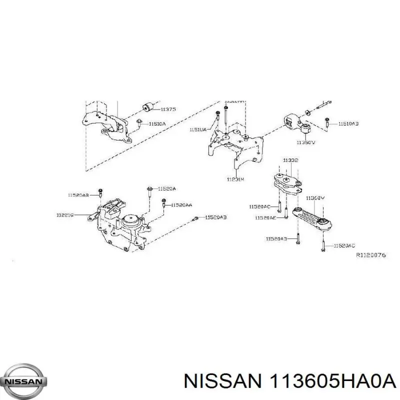 Compre AL113604BA0B Alex Coxim (suporte) traseiro de motor