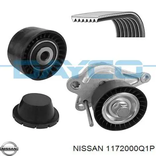 1172000Q1P Nissan/Infiniti Correia dos conjuntos de transmissão, kit