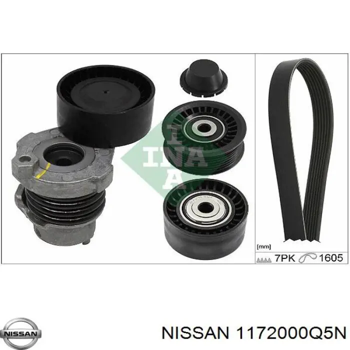 1172000Q5N Nissan/Infiniti Correia dos conjuntos de transmissão, kit