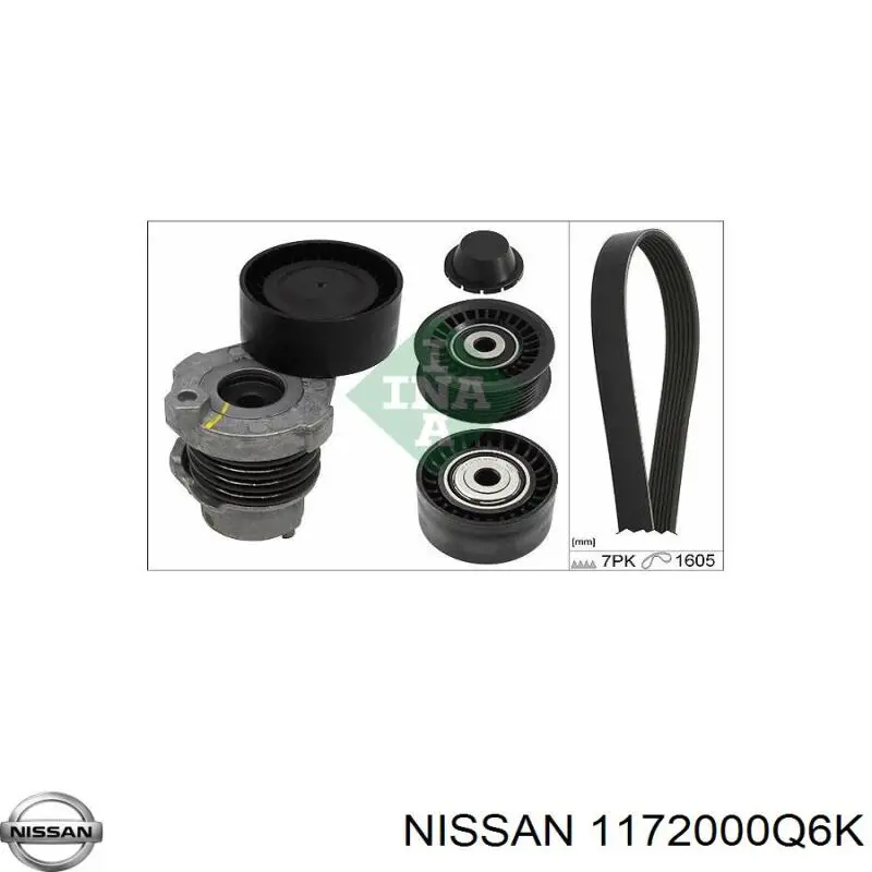 1172000Q6K Nissan/Infiniti Correia dos conjuntos de transmissão, kit