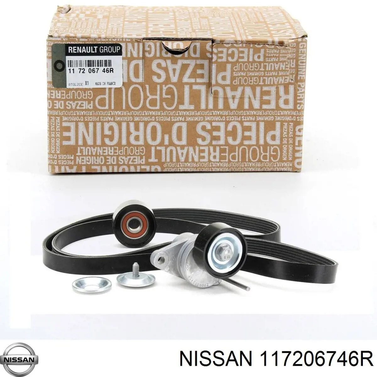 117206746R Nissan/Infiniti Correia dos conjuntos de transmissão, kit