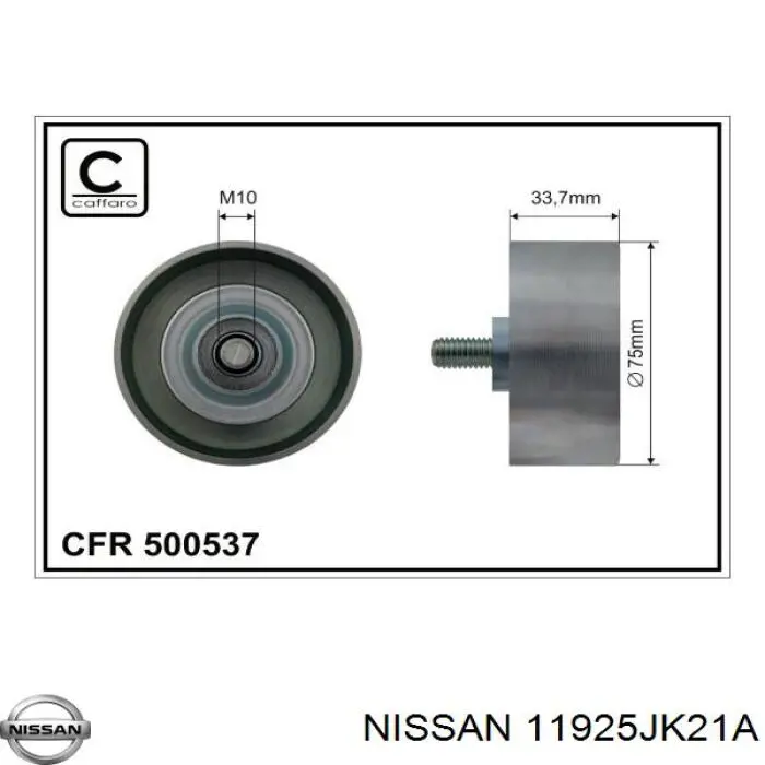 11925JK21A Nissan/Infiniti Rolo parasita da correia de transmissão