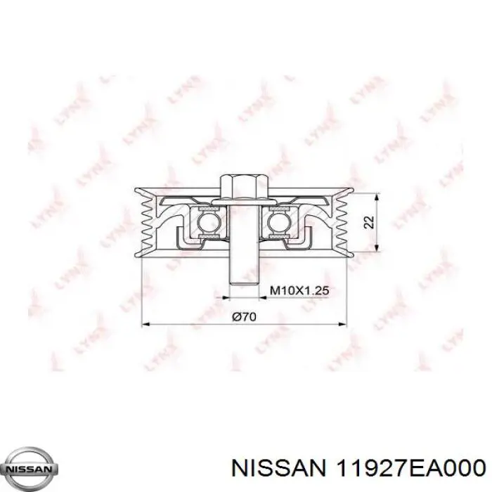 Rolo parasita da correia de transmissão Nissan/Infiniti 11927EA000 preço, a partir de 36,09 USD