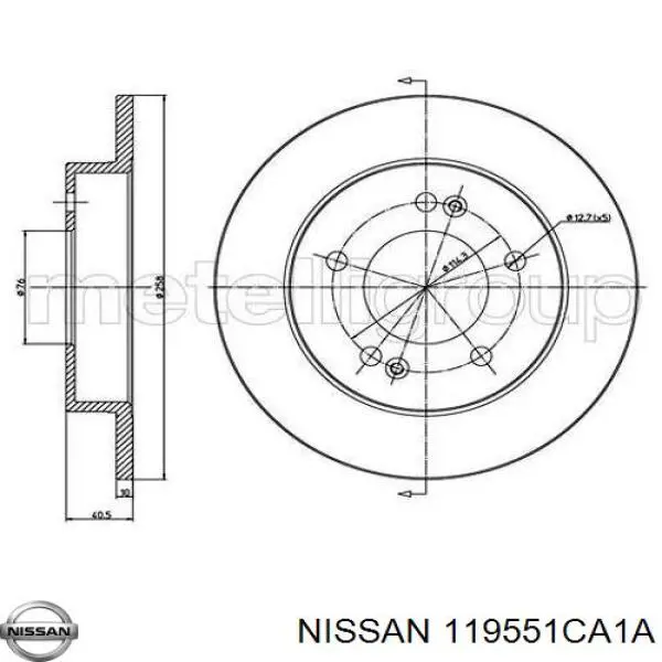 119551CA1A Nissan/Infiniti Reguladora de tensão da correia de transmissão