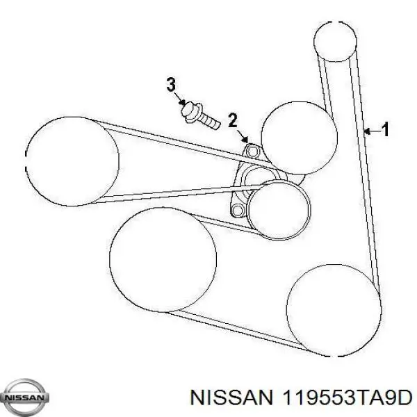 Reguladora de tensão da correia de transmissão Nissan/Infiniti 119553TA9D preço, a partir de 73,38 USD