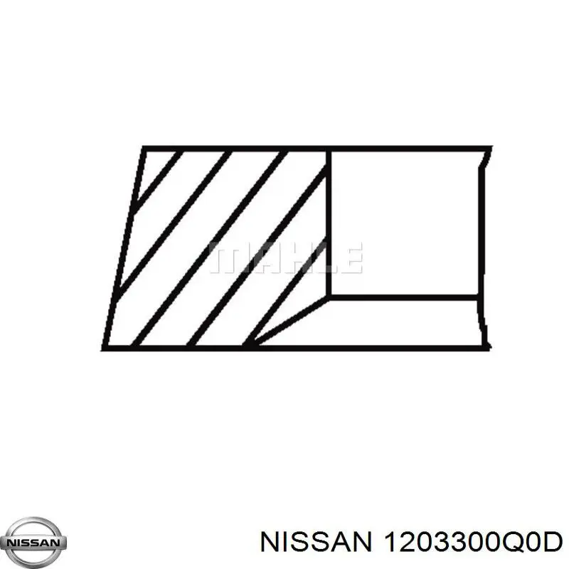 Anéis do pistão para 1 cilindro, STD. Nissan/Infiniti 1203300Q0D preço, a partir de 29,39 USD