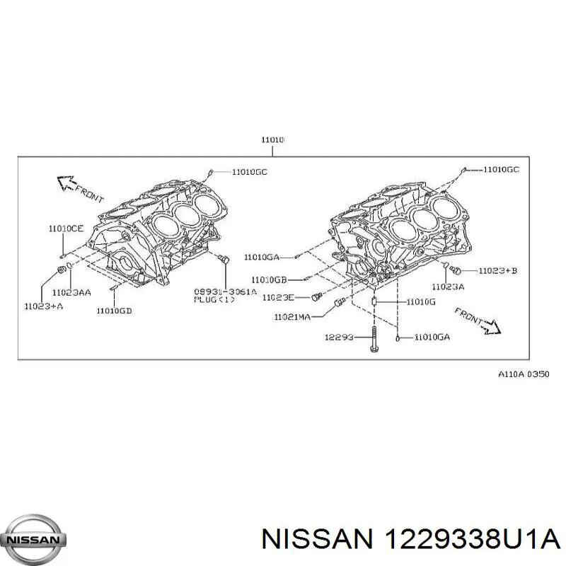 Parafuso de tampa de folha inserida principal Nissan/Infiniti 1229338U1A preço, a partir de 7,00 USD