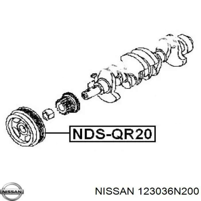 Compre 123036N200 Nissan/Infiniti Polia de cambota