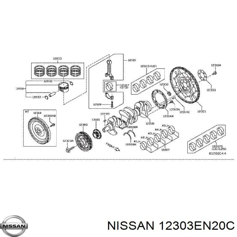 12303EN20C Nissan/Infiniti Polia de cambota