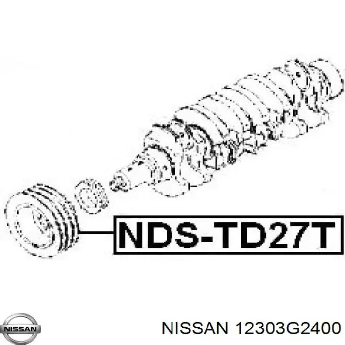 12303G2400 Nissan/Infiniti Polia de cambota