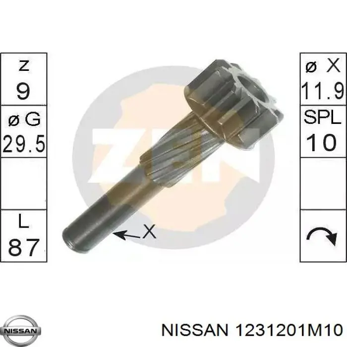 Coroa de volante para Nissan Sunny II B12