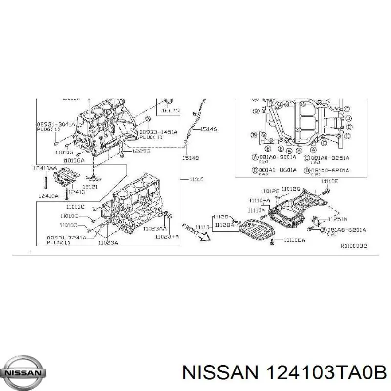 124103TA0B Nissan/Infiniti Caixa de equilibração do mecanismo
