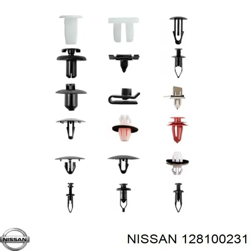 0128100231 Nissan/Infiniti Cápsula (prendedor) de fixação do pára-choque traseiro