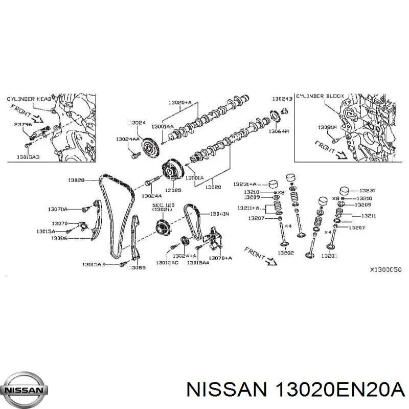 Árvore distribuidora de motor de admissão Nissan/Infiniti 13020EN20A preço, a partir de 673,82 USD