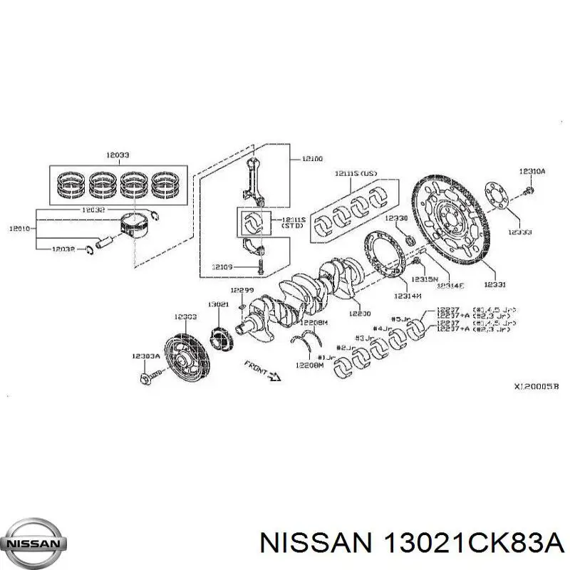 Engrenagem de cadeia da roda dentada de acionamento de cambota de motor Nissan/Infiniti 13021CK83A preço, a partir de 21,55 USD