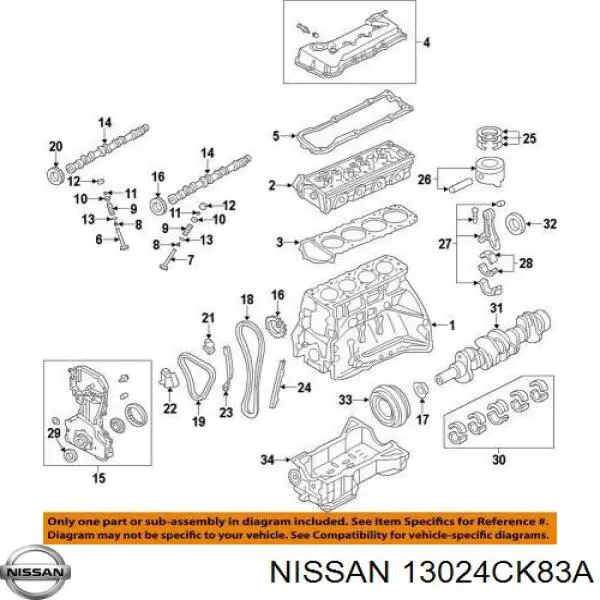Compre 13024CK83A Nissan/Infiniti Roda dentada de bomba de óleo