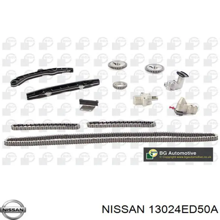 13024ED000 Nissan/Infiniti Engrenagem de cadeia de roda dentada da árvore distribuidora de escape de motor