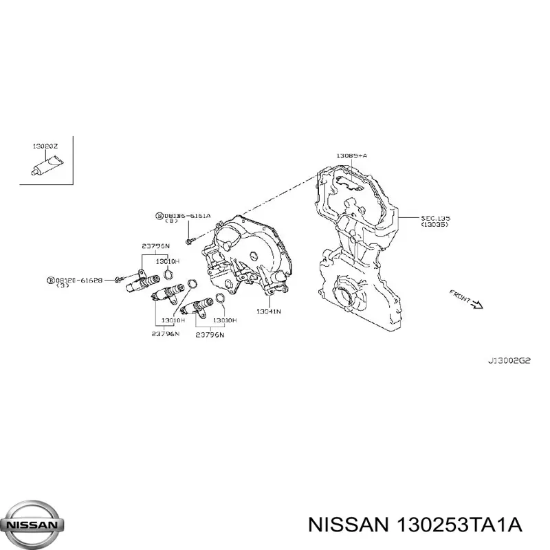 Engrenagem de cadeia de roda dentada da árvore distribuidora de admissão de motor Nissan/Infiniti 130253TA1A preço, a partir de 261,98 USD
