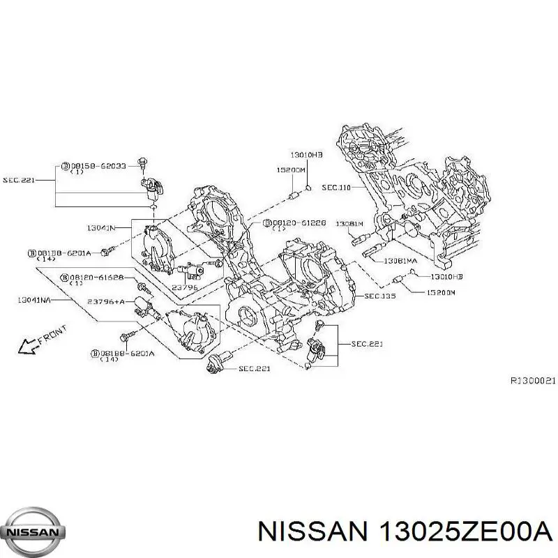 Engrenagem de cadeia da roda dentada da árvore distribuidora de motor Nissan/Infiniti 13025ZE00A preço, a partir de 500,07 USD