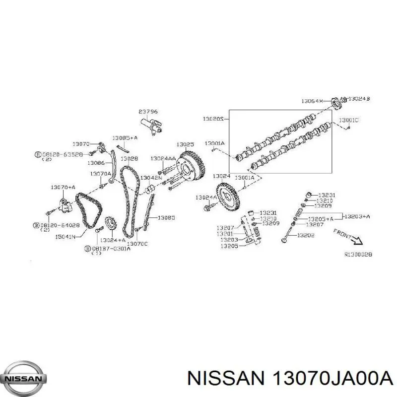 Reguladora de tensão da cadeia do mecanismo de distribuição de gás Nissan/Infiniti 13070JA00A preço, a partir de 118,14 USD
