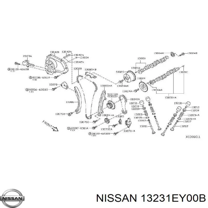 13231EY00B Nissan/Infiniti Compensador hidrâulico (empurrador hidrâulico), empurrador de válvulas